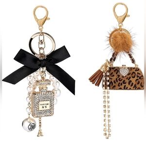 2 Adorable Glitzy Purse Charms